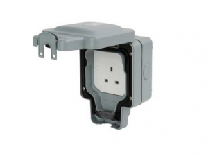 MK Electric Masterseal Plus K56480GRY 1 Gang Unswitched Socket IP66 13A in Grey
