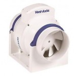 Vent Axia ACM150T In-line Mixed Flow Fan w/ 150mm diameter spigots and over run timer - 17106020